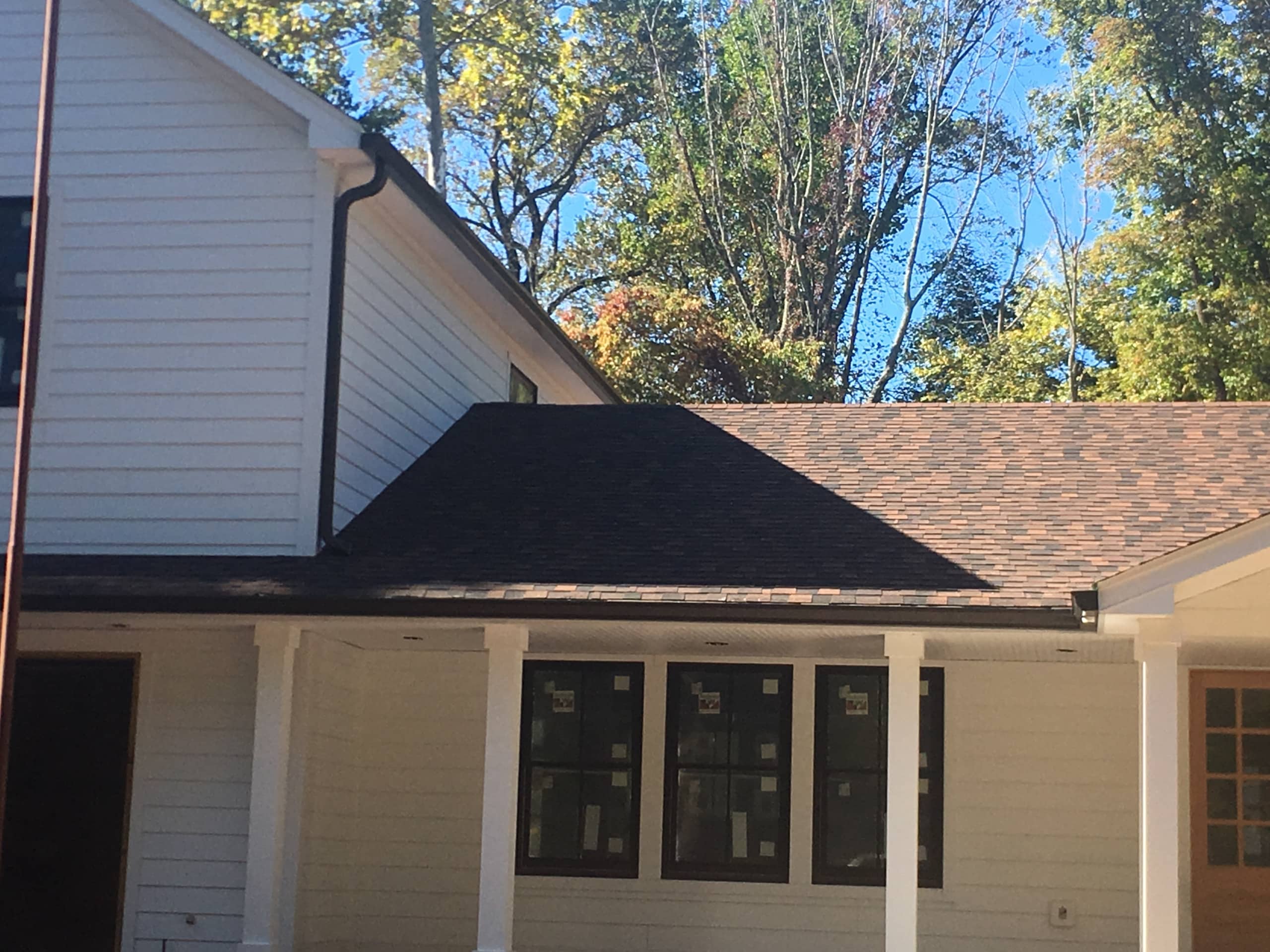 Beautiful Bronze Gutters on a Newly Built Home in Mahwah, New Jersey