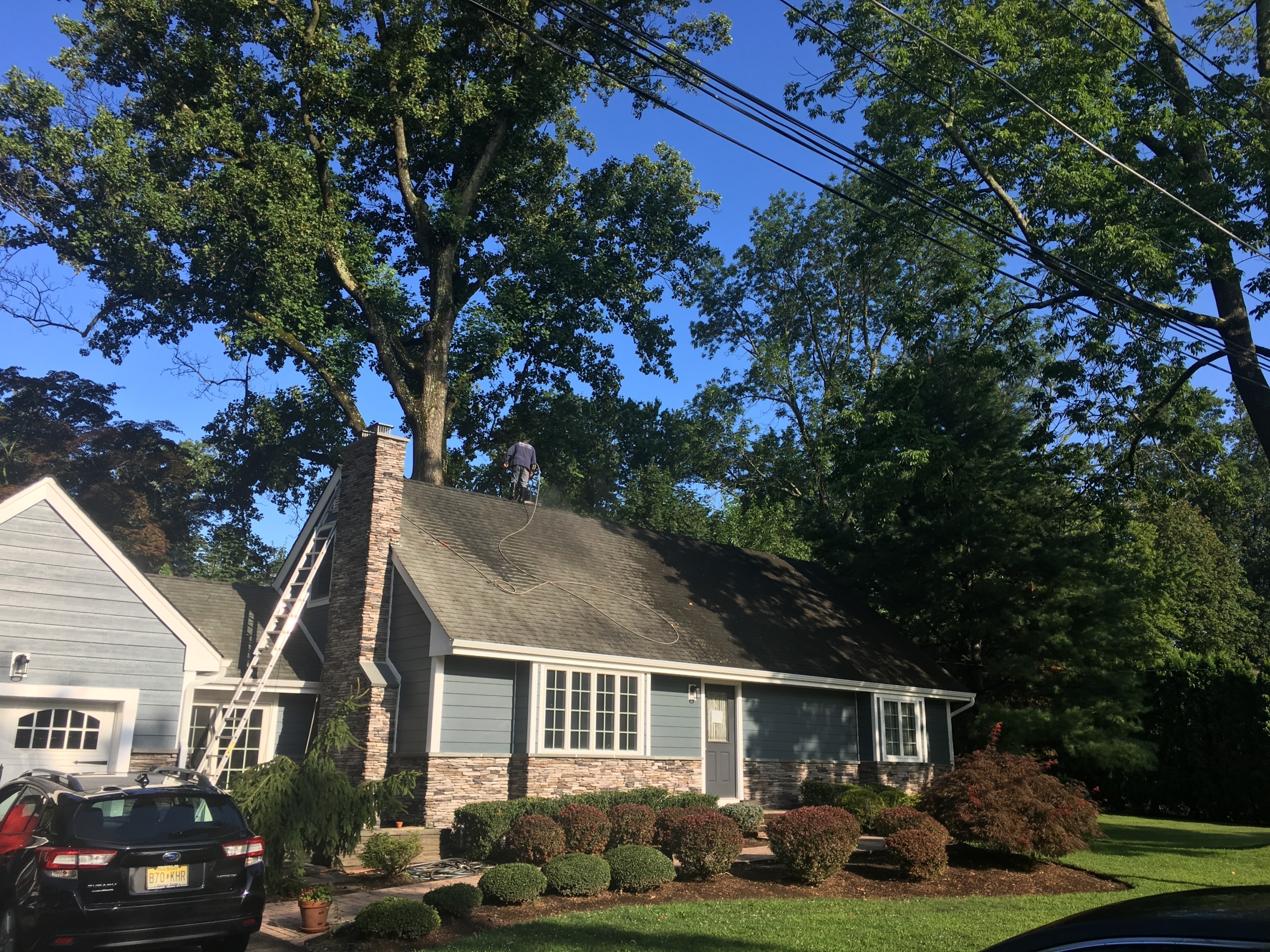 Roof Cleaning of a Home in Bergen County