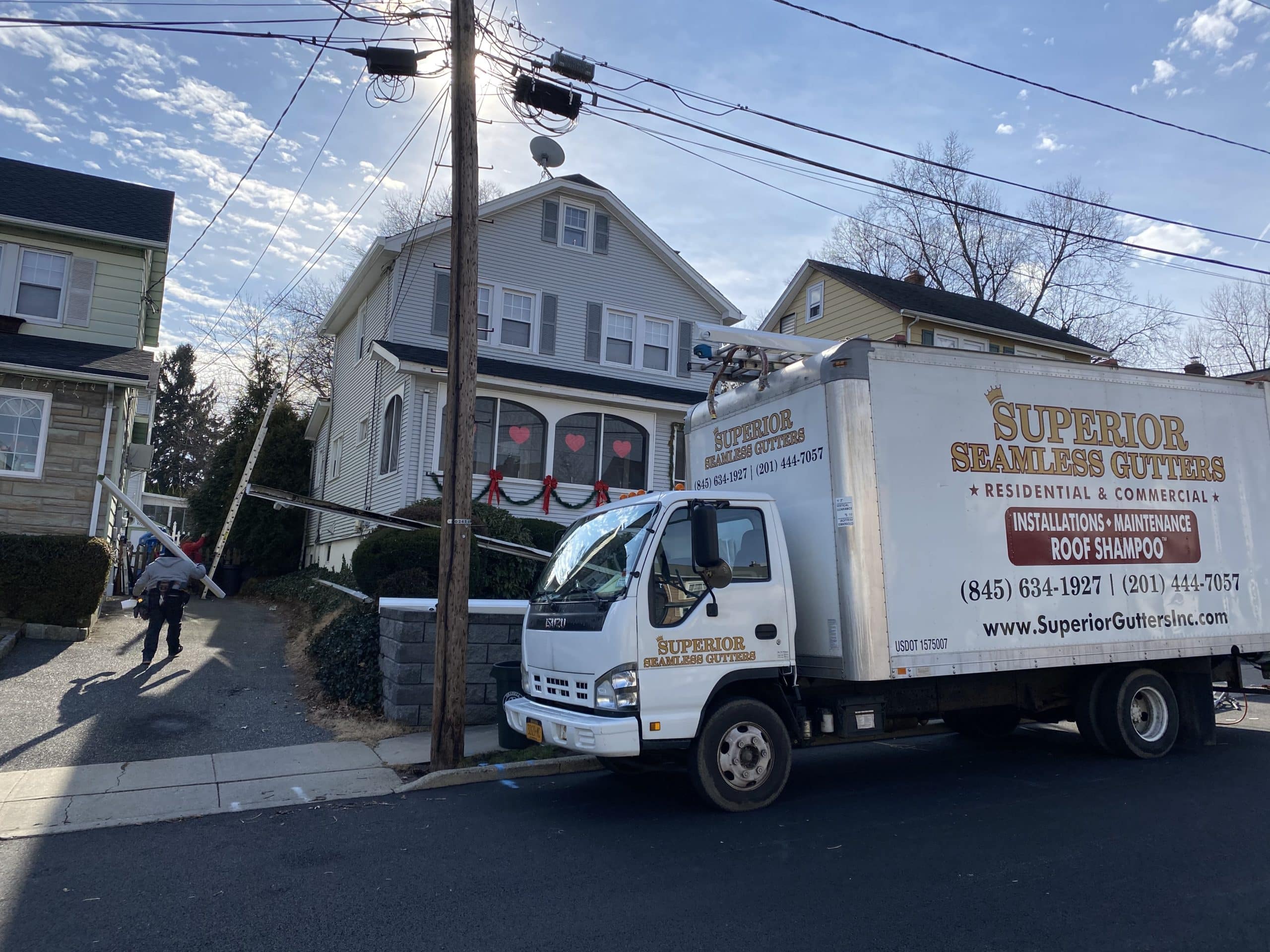 Installation of Gutter System and Gutter Covers in Oradell, New Jersey
