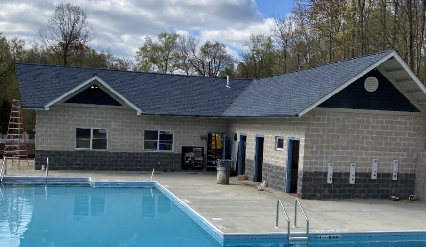 New Gutters on Pearl River Day Camp Building